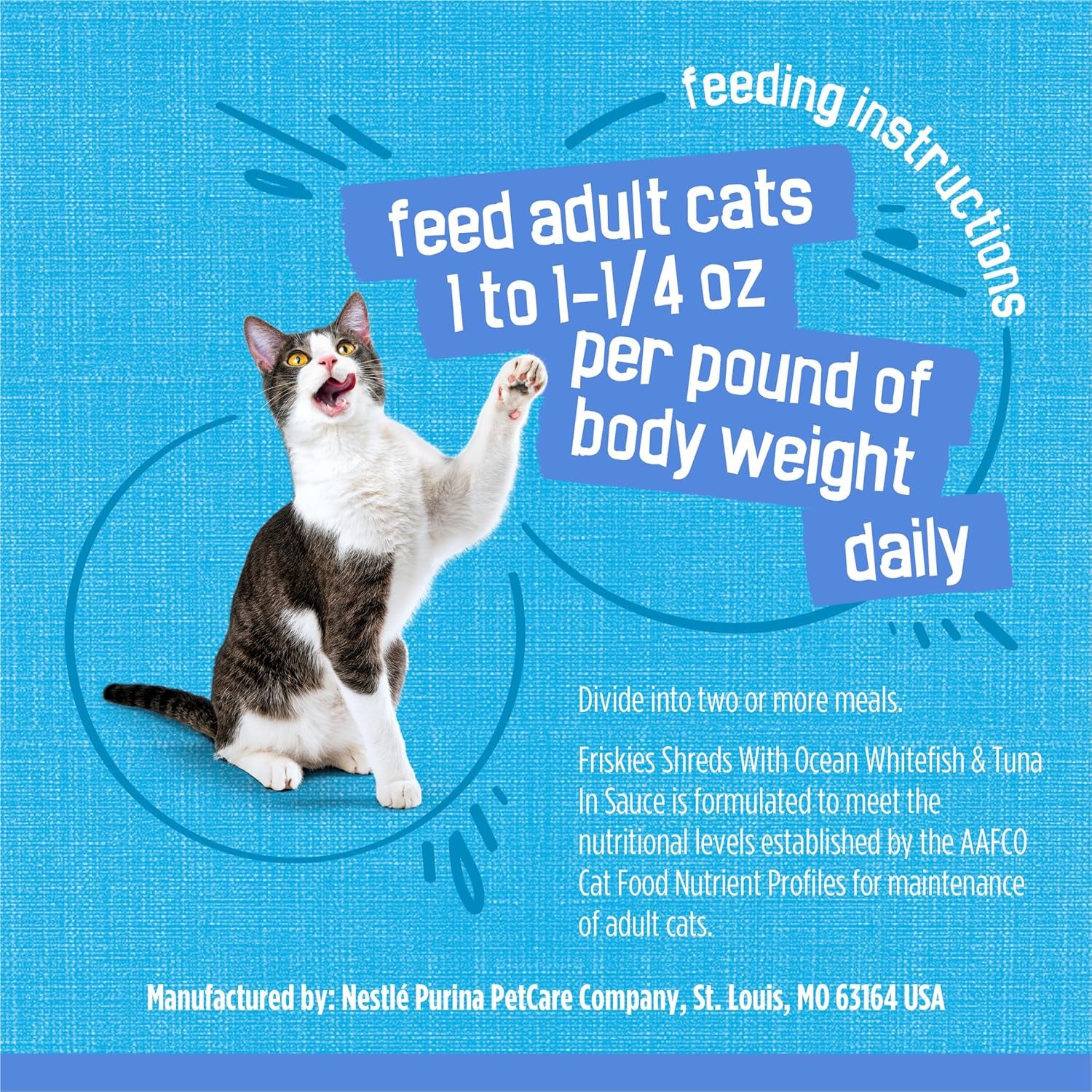 Purina Friskies Shreds With Ocean Whitefish and Tuna in Sauce Wet Cat Food - (Pack of 24) 5.5 oz. Cans - Image 9