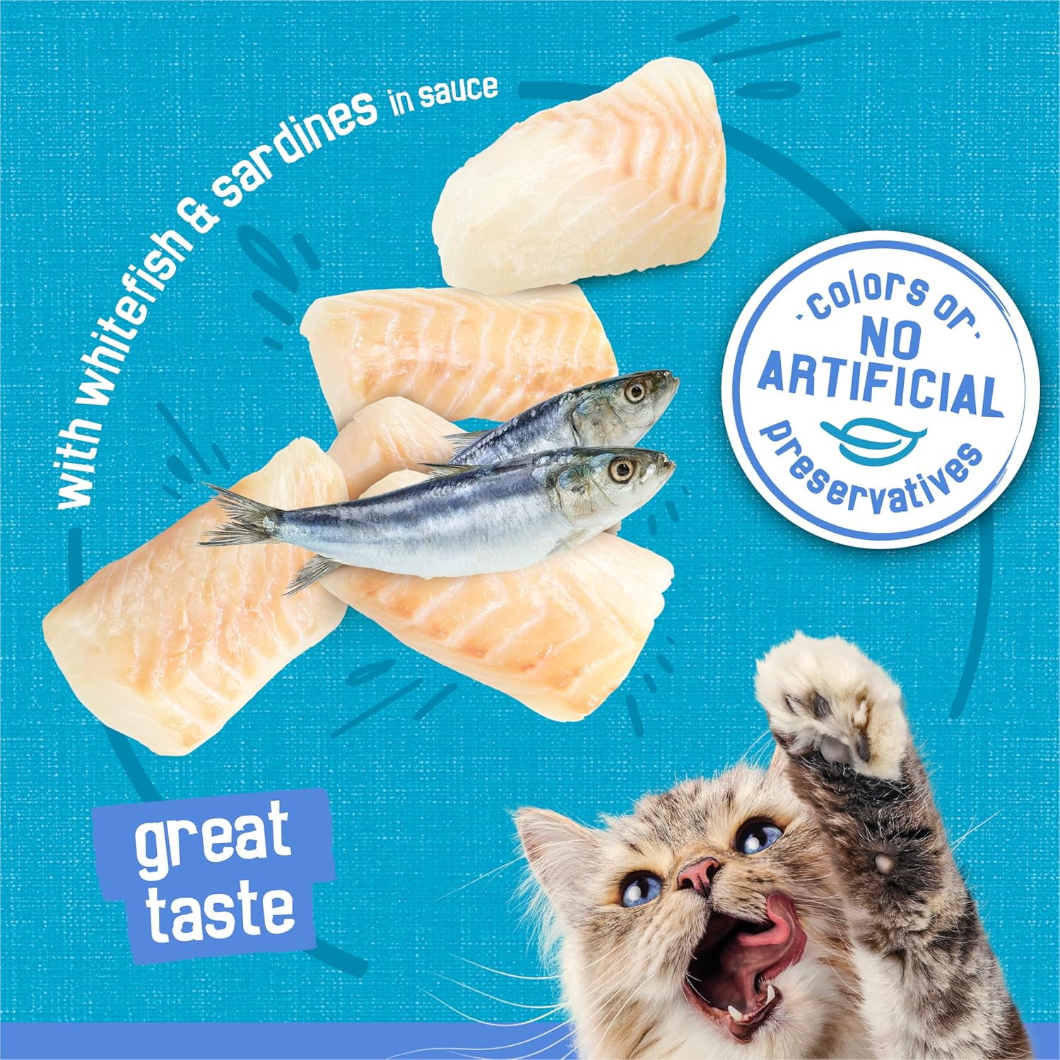 Purina Friskies Shreds With Whitefish and Sardines in Sauce Wet Cat Food - (Pack of 24) 5.5 oz. Cans - Image 4