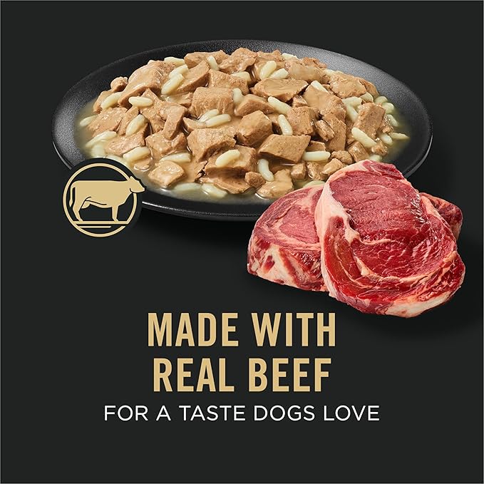Purina Pro Plan 7+ Beef & Rice Morsels in Gravy Senior Dog Food - Image 3