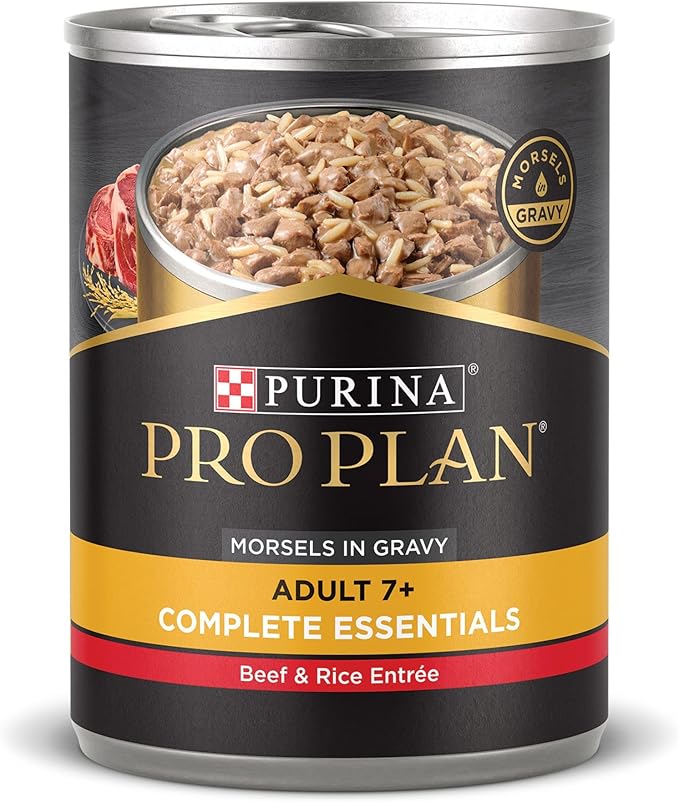 Purina Pro Plan 7+ Beef & Rice Morsels in Gravy Senior Dog Food - Image 4