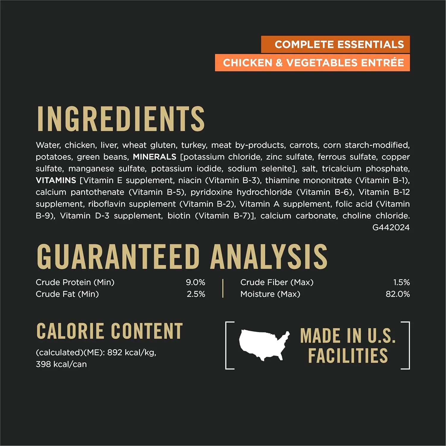 Purina Pro Plan Complete Essentials Chicken & Vegetable Slices in Gravy Dog 12 / 13 oz - Image 5