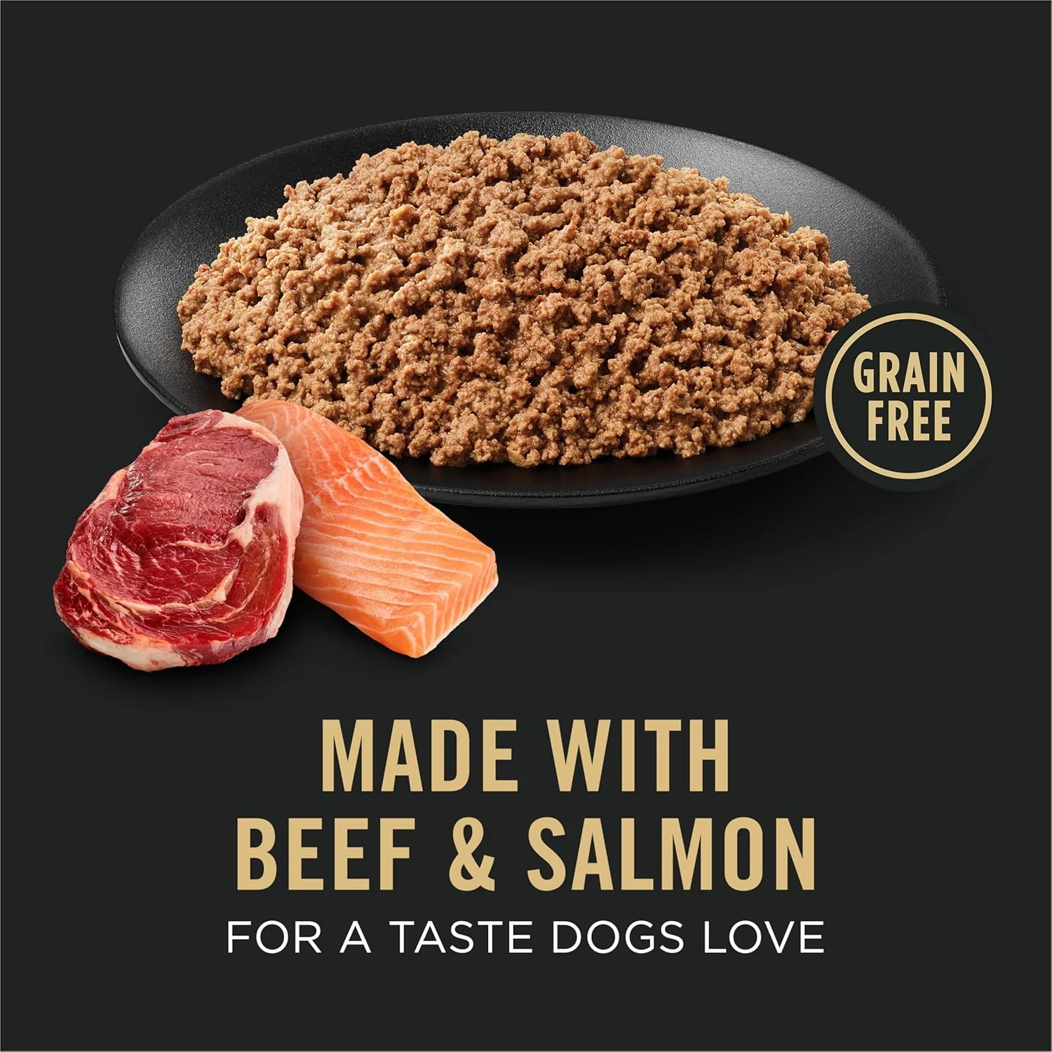Purina Pro Plan Grain Free Wet Dog Food Beef & Salmon Entrée 12 pack 13 oz - Image 3