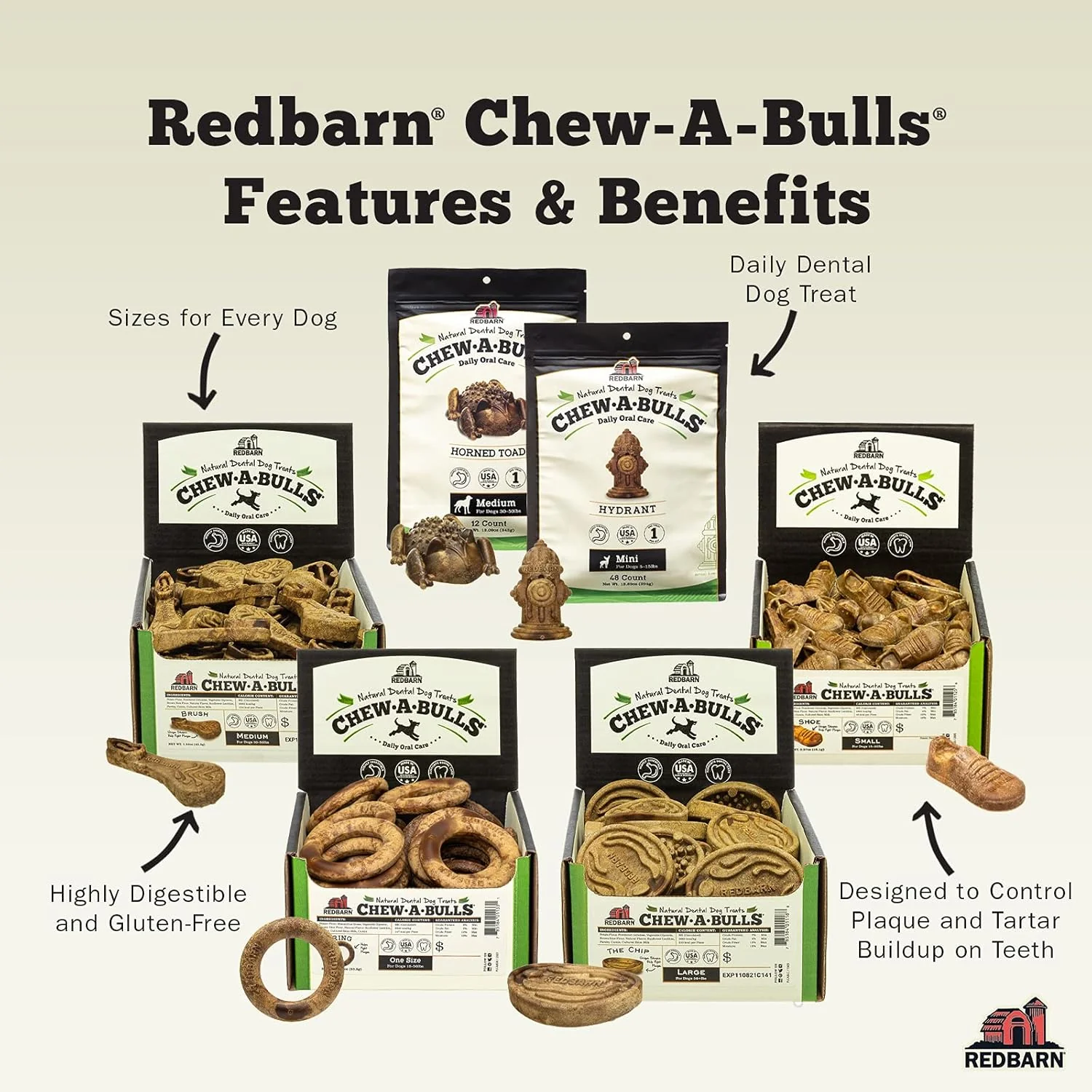 Redbarn Chew-A-Bulls Chip Medium(Pack of 45) - Image 6