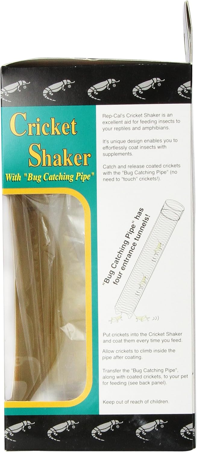 Rep-Cal SRP00500 Cricket Shaker with Bug Catching Pipe Reptile Vitamins and Supplements - Image 2