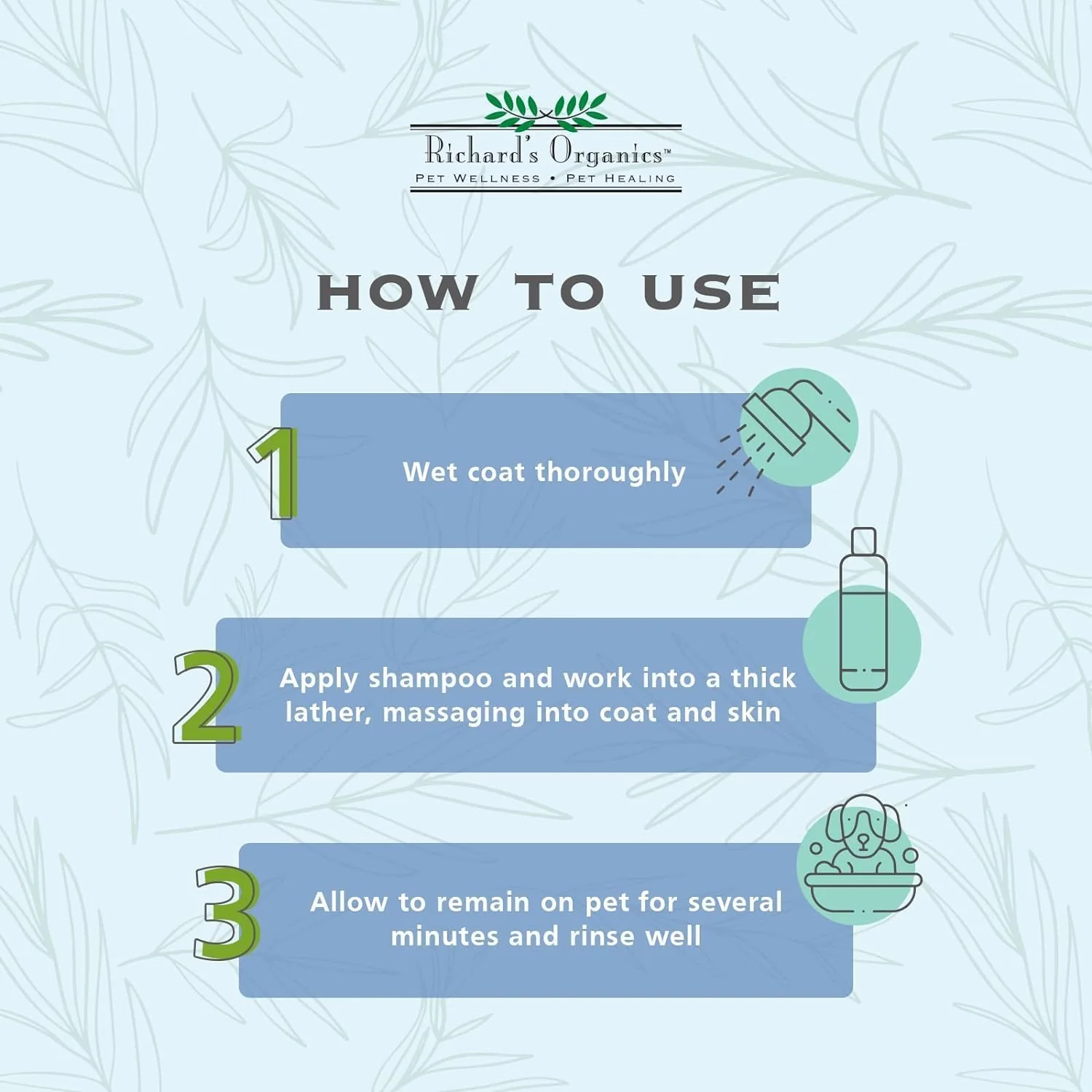 Richard’s Organics Moisturizing Shampoo for Dogs – Pet Shampoo with Oatmeal, Echinacea, Sweet Almond Oil to Soothe/Protect Dry, Itchy, Inflamed Skin - Image 6