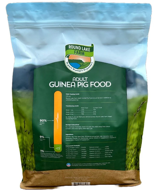 Round Lake Farm Adult Guinea Diet Pig Food - 8 lb - Image 2