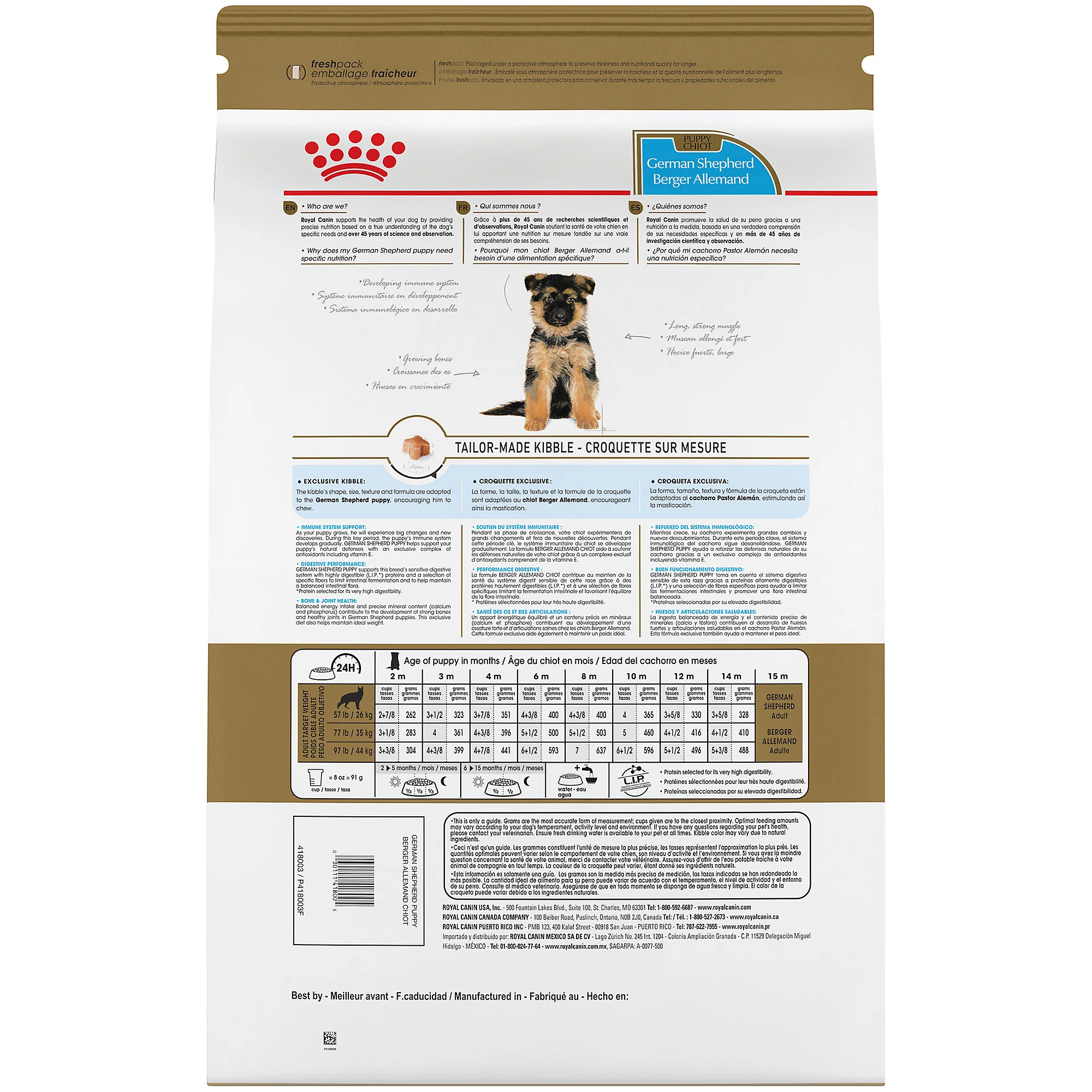 Royal Canin German Shepherd Puppy Breed Specific Dry Dog Food 30 lb. - Image 3