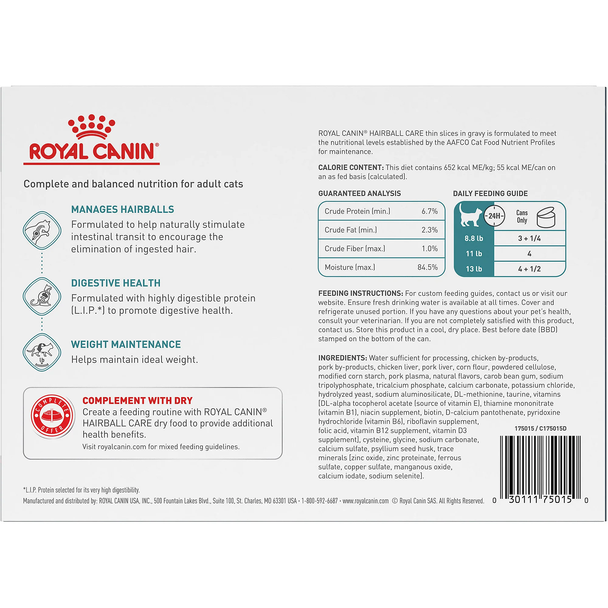 Royal Canin Hairball Care Thin Slices In Gravy Wet Cat Food - Image 3