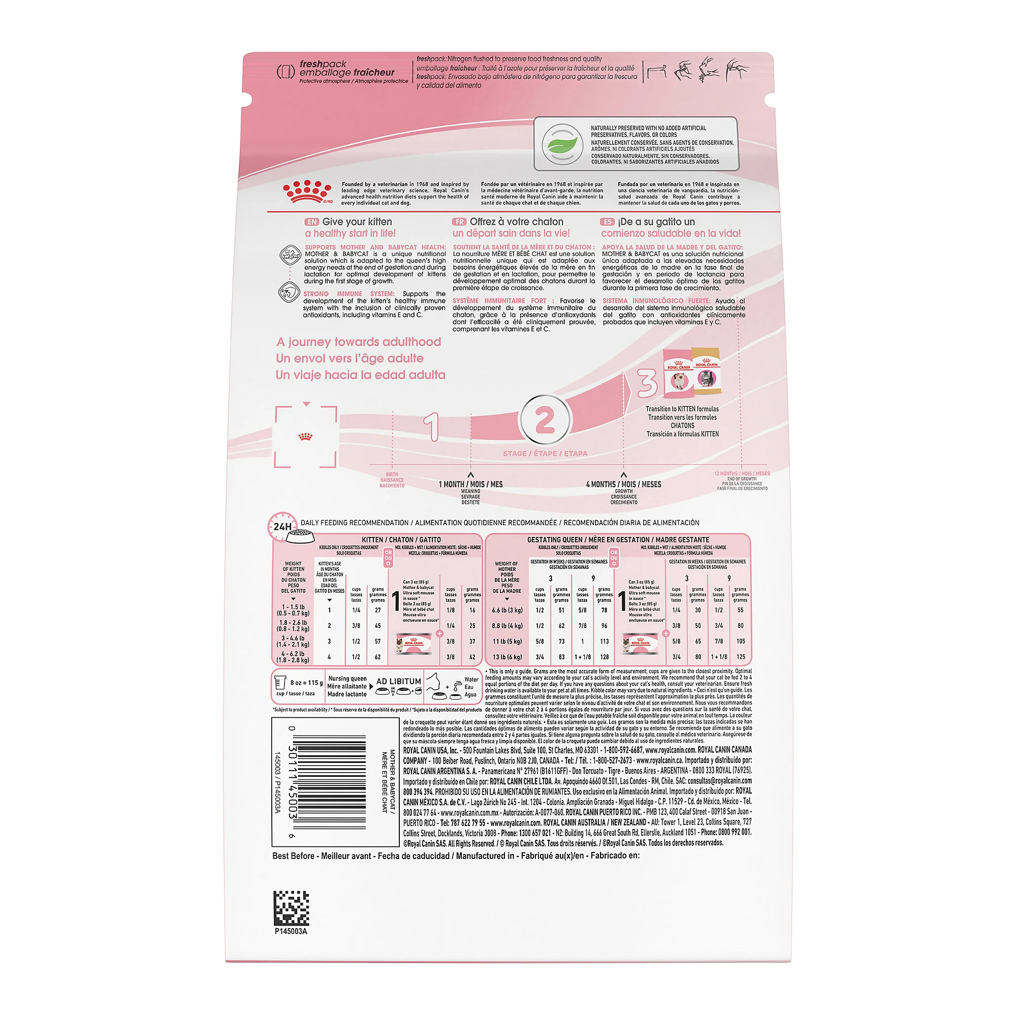 Royal Canin Feline Health Nutrition Mother & Babycat Dry Cat Food, 3 lb Bag - Image 3