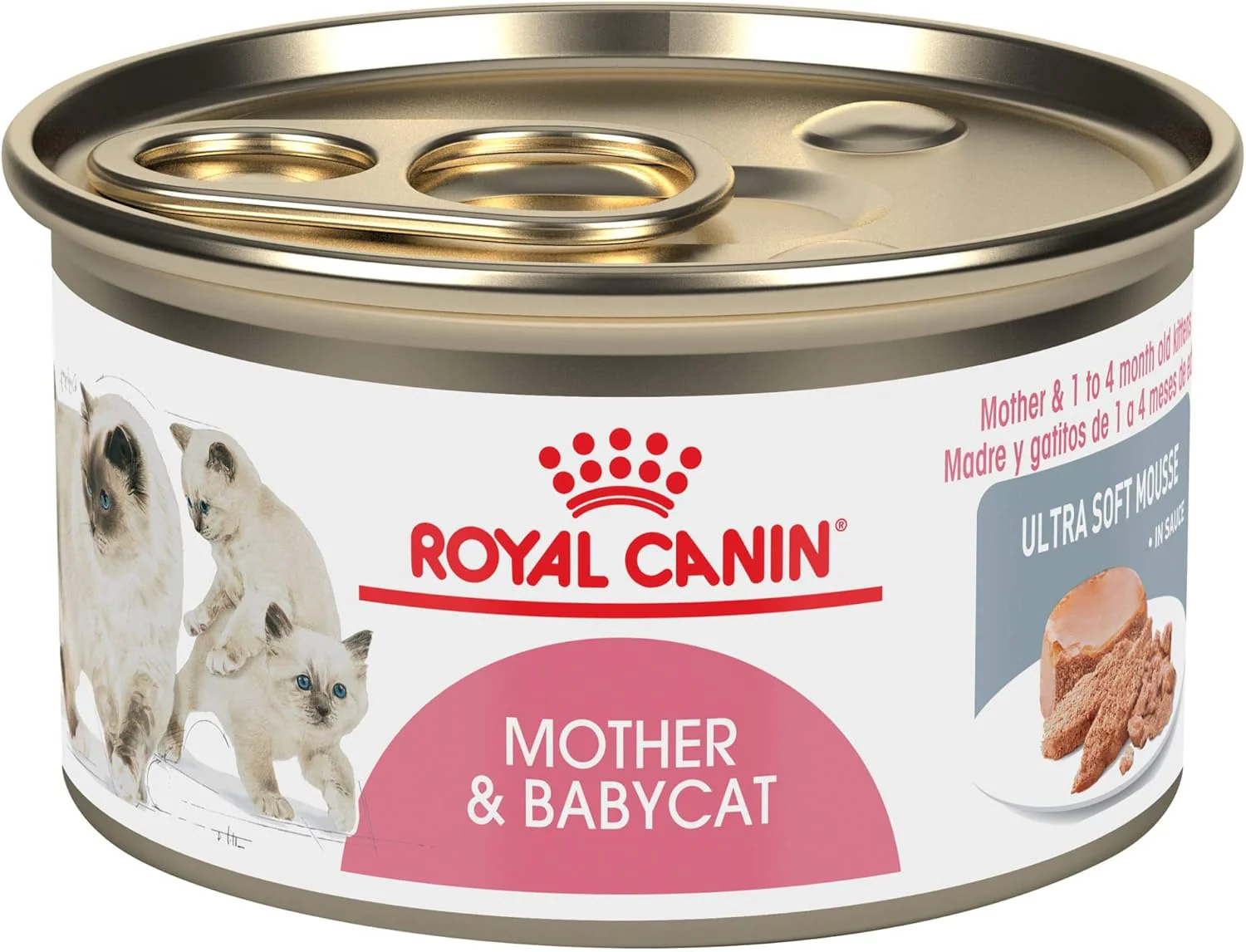 Royal Canin Feline Health Nutrition Mother & Babycat Ultra Soft Mousse in Sauce Canned Cat Food, 3 oz can (12-count) - Image 5