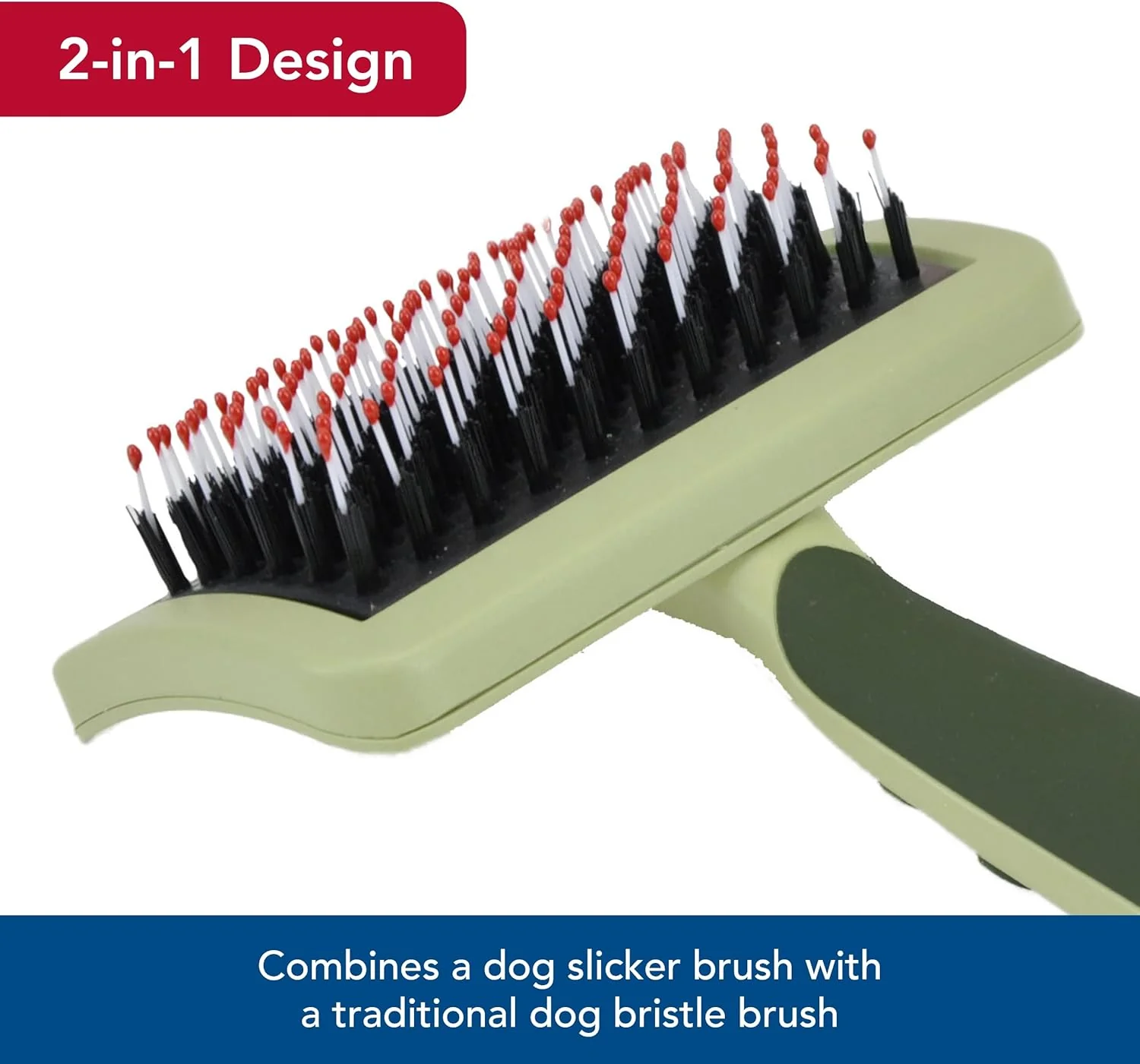 Safari Comfort Grip Curry Brush for Dogs - Dog Bath and Shampoo Brush and Massager for Indoor & Outdoor Dogs with Short Hair - One Size - Image 2