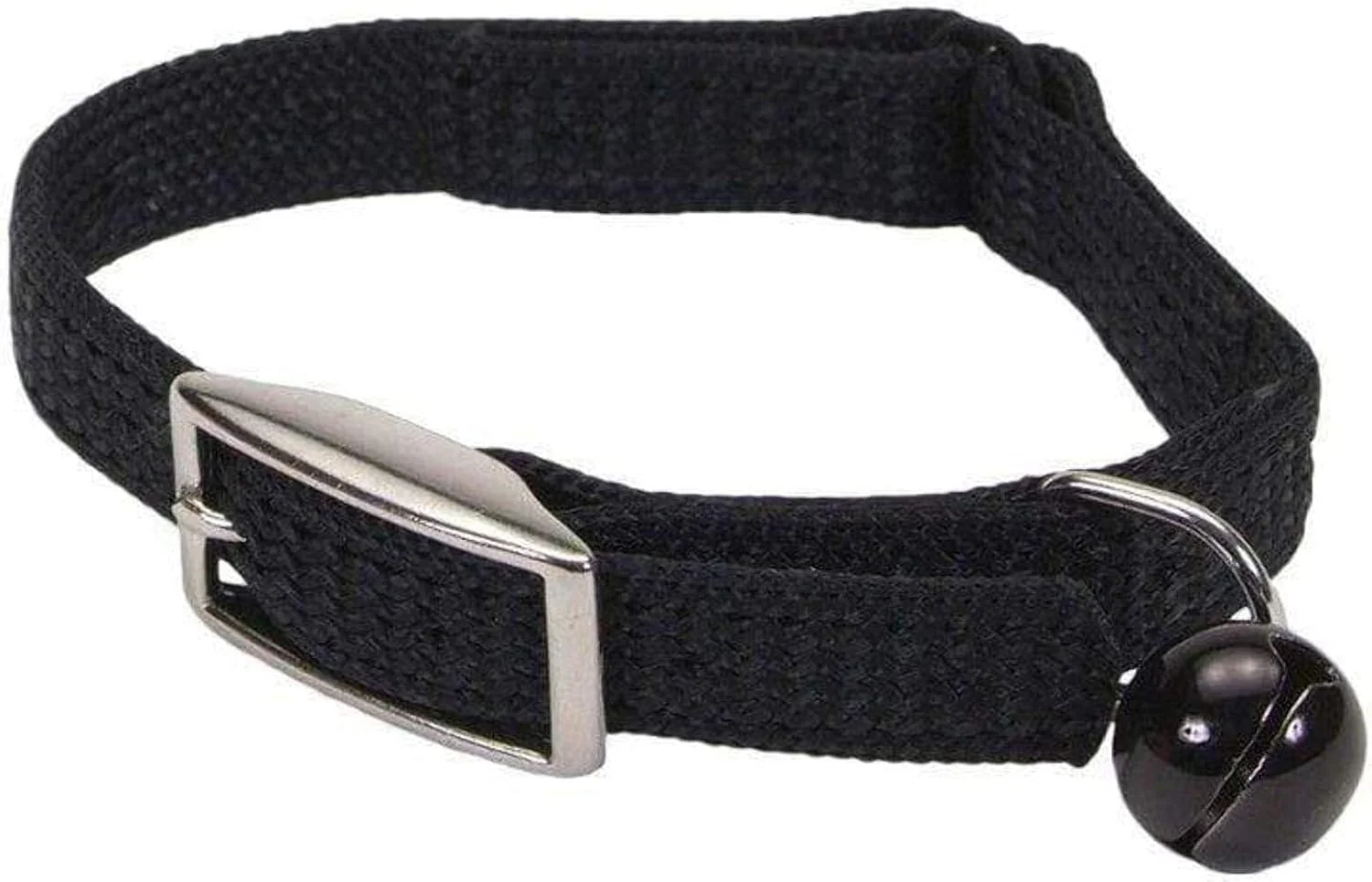 Sassy Snag-Proof Nylon Cat Safety Collar Black - Image 2