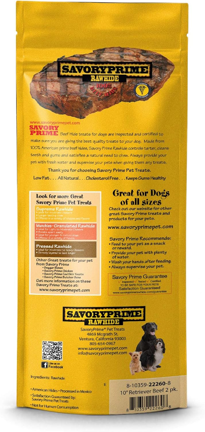 Savory Prime 2-Pack Retriever Roll, 10-Inch, Beef - Image 3
