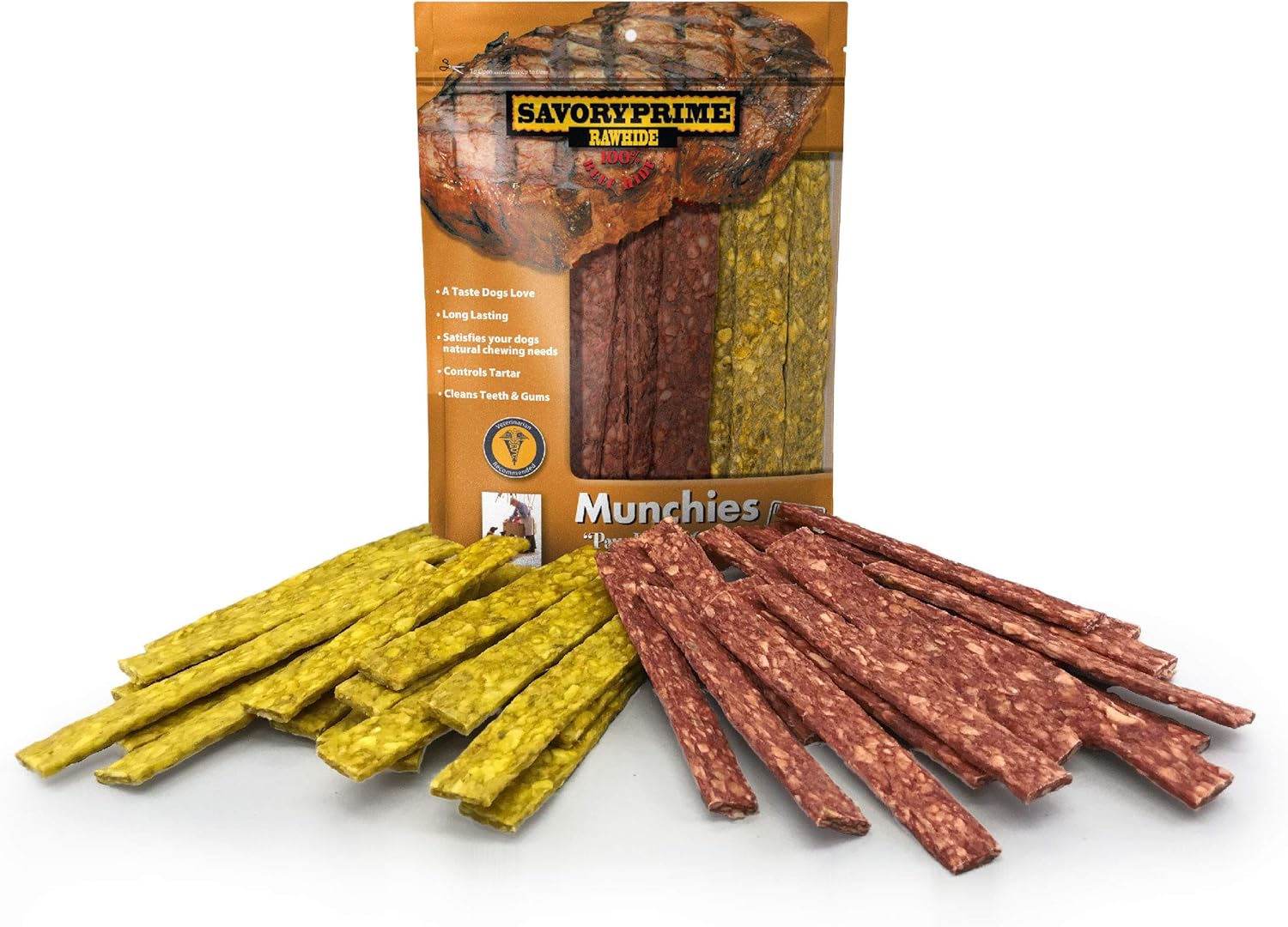 Savory Prime 36-Pack Munchie Strips, 5-Inch, Chicken And Beef - Image 3