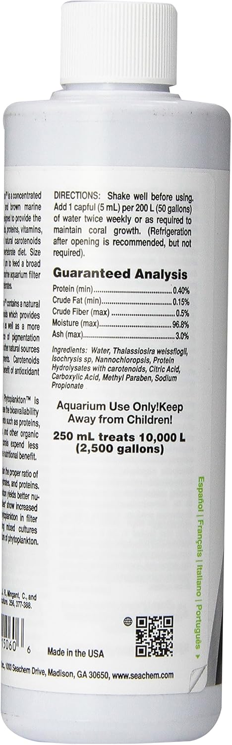 Seachem Laboratories Reef Phytoplankton Marine Nutritional Supplement - Image 3