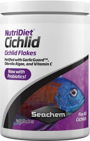 Seachem NutriDiet Cichlid Fish Flakes - Probiotic Formula with GarlicGuard 3.5 oz - Image 3
