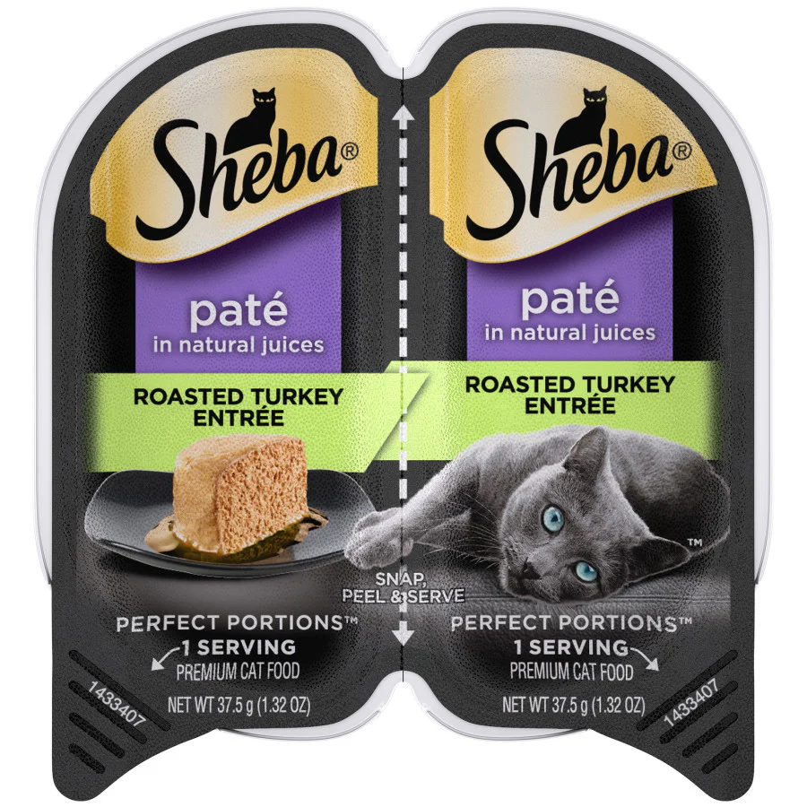 SHEBA Perfect Portions Paté Wet Cat Food Tray (1 Count, 2 Servings), Roasted Turkey Entrée 2.6-oz - Image 11