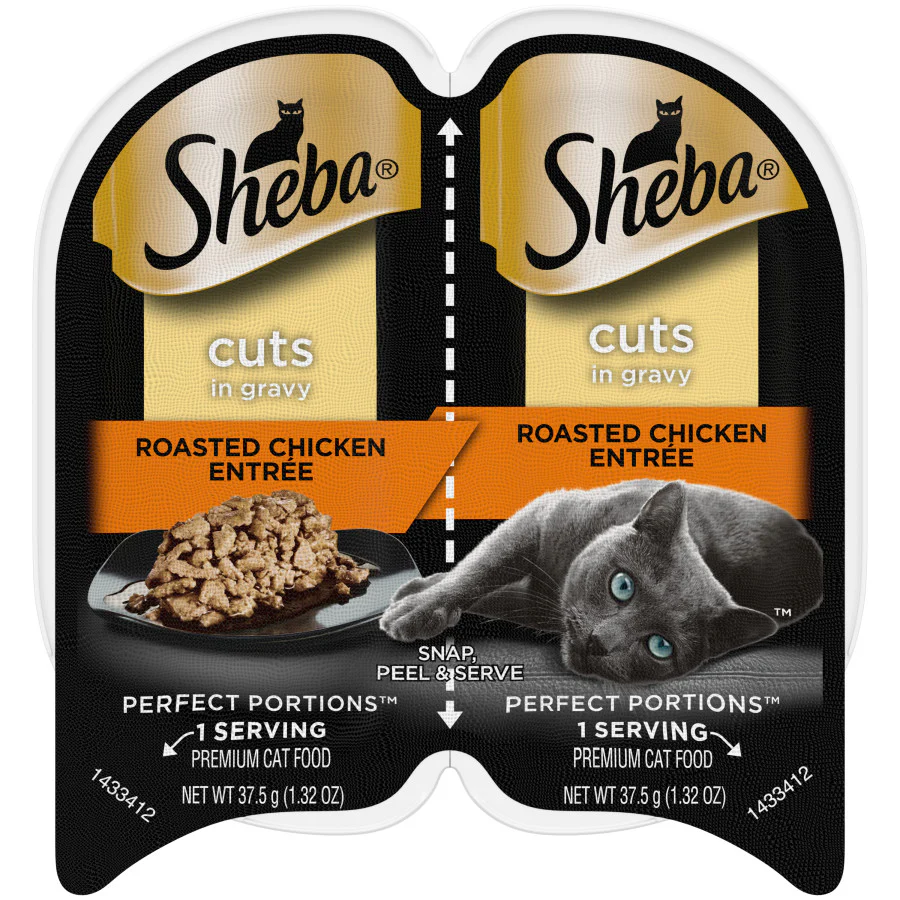 Sheba Wet Food Sheba Perfect Portions Wet Cat Food Cuts In Gravy Roasted Chicken Entree 2.6-oz - Image 3