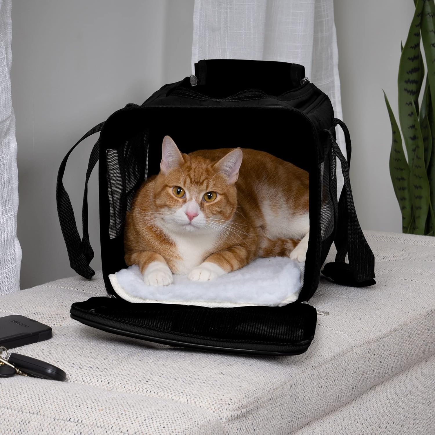 Sherpa Original Deluxe Travel Pet Carrier, Airline Approved & Guaranteed On Board - Black - Image 2