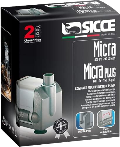 SICCE MICRA Compact Aquarium Pump, 90 GPH, for submerged use in freshwater and saltwater - Image 2