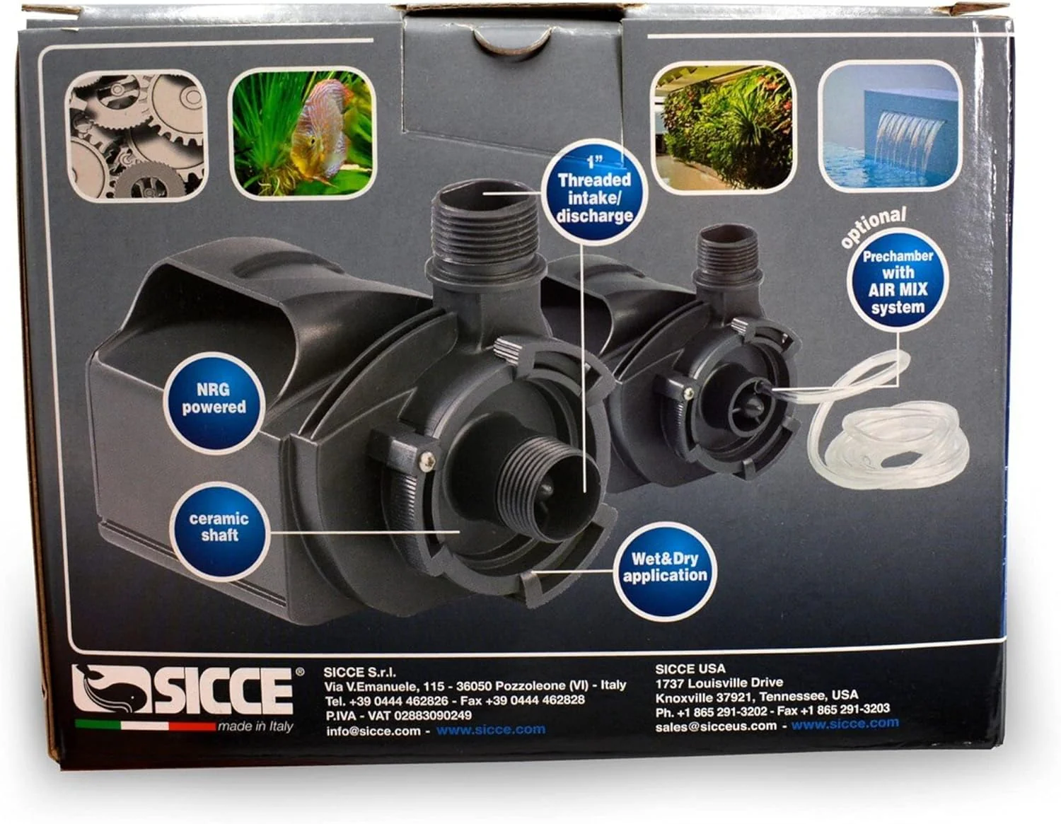 SICCE MULTI 2500 Multifunction Aquarium Pump, 715 GPH, designed for submerged and in-line use - Image 3