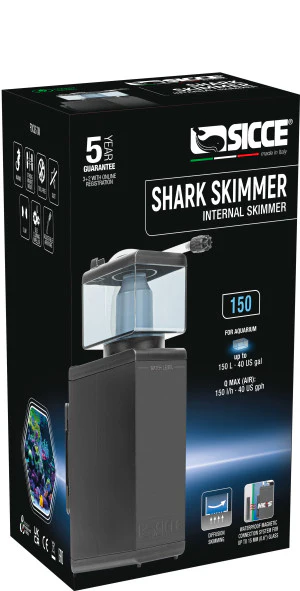 Sicce Shark Nano Protein Skimmer 150 up to 40 Gallon Saltwater Aquariums | Ultra Quiet Pump, Adjustable, Compact, Small Aquarium Marine Reef Tank - Image 6