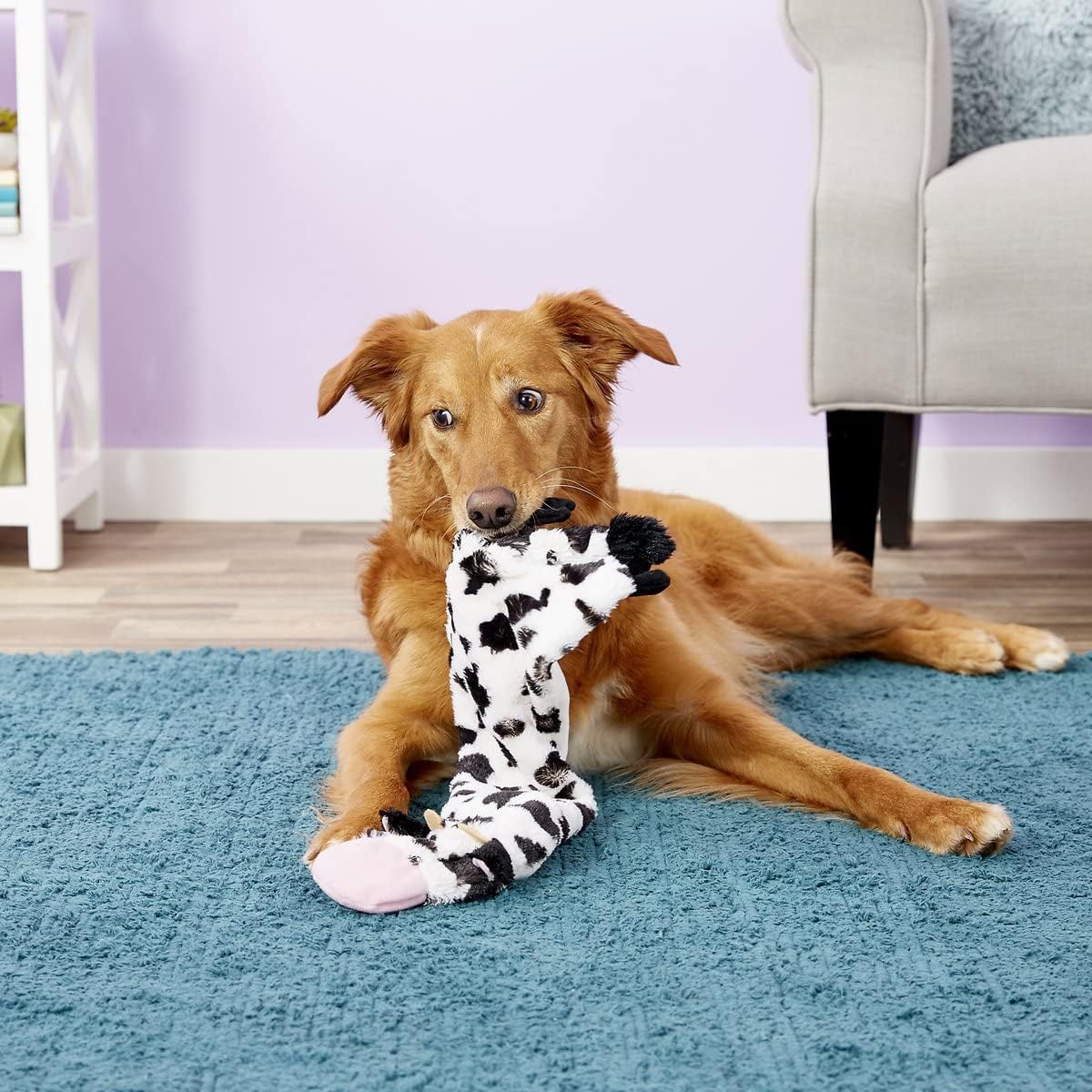 SKINNEEEZ CRINKLER COW DOG TOY - Image 3