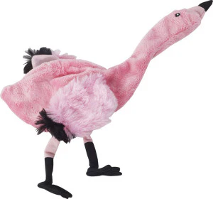 Skinneeez Flamingo - Stuffing-Free Dog Toy with Two Squeakers, Durable Tug Toy for Moderate Chewers, Ideal for Medium and Large Dogs & Puppies - Image 3