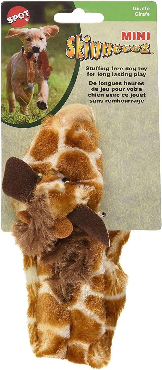 Skinneeez Giraffe Stuffless Dog Toy, Plush with Squeaker and Crinkle, Interactive Tug Toy for Mini and Small Dogs - Image 2