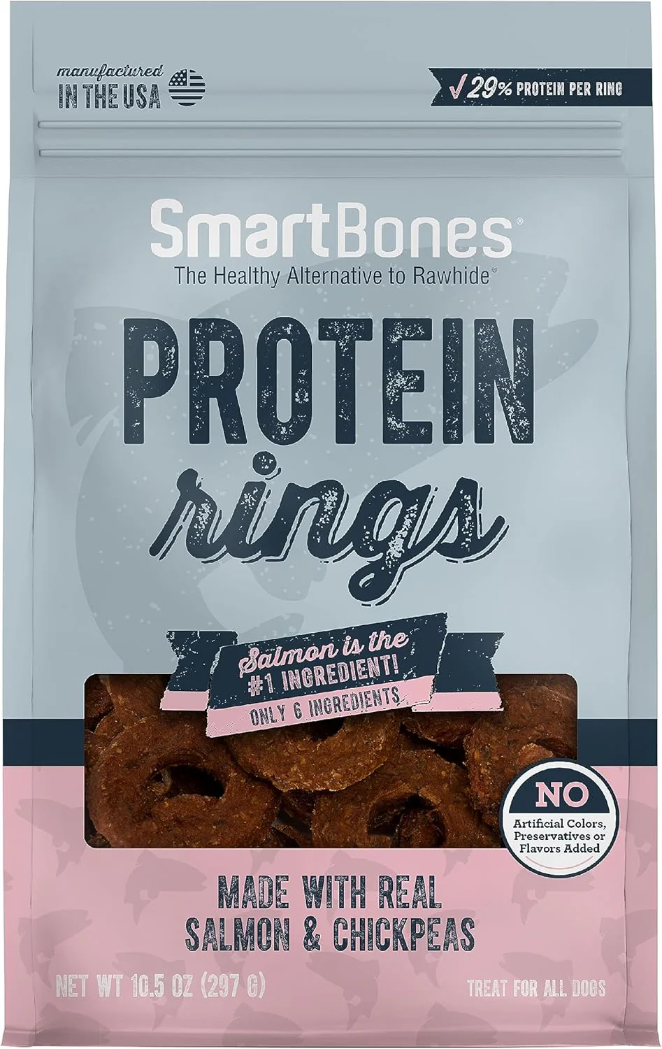 SmartBones Protein Rings with Real Salmon and Chickpeas