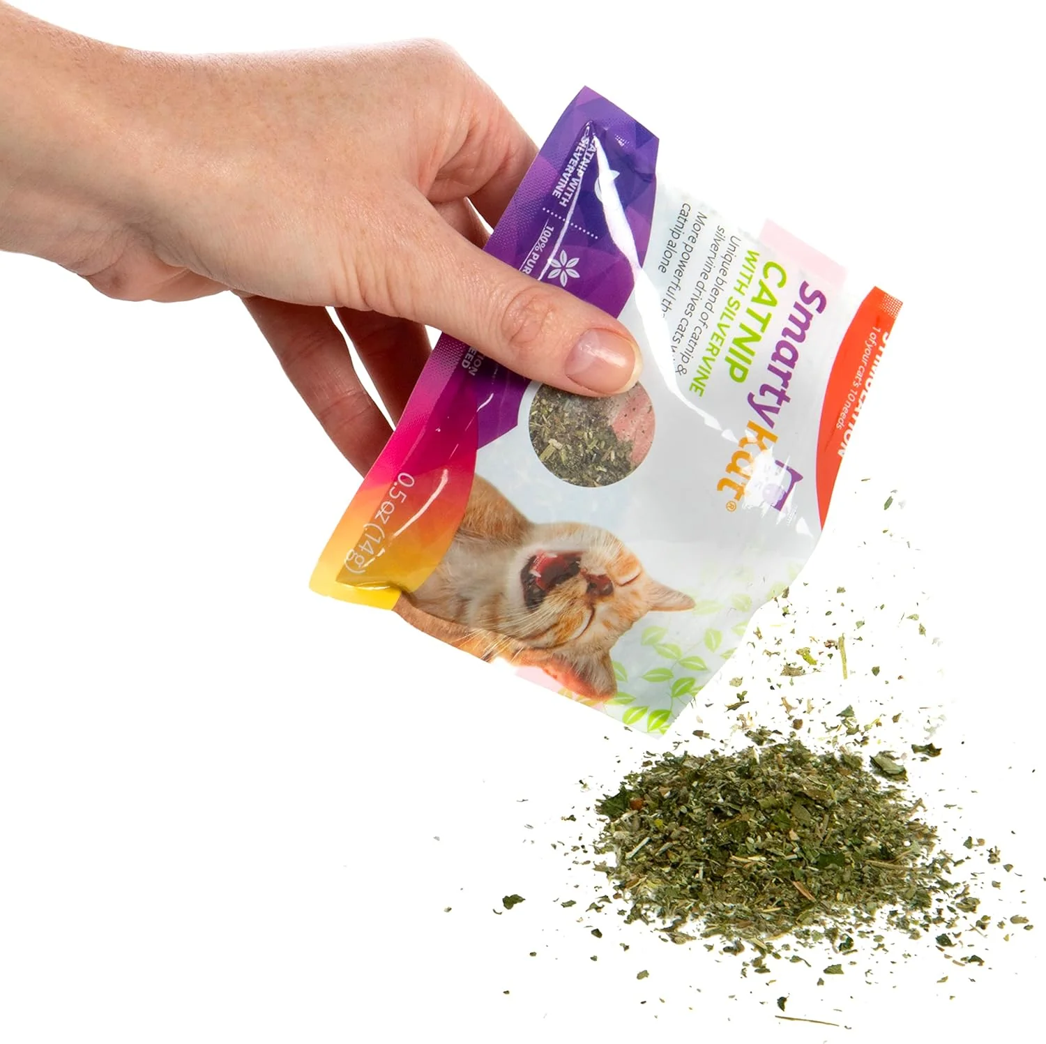SmartyKat Catnip & Silvervine Blend for Cats & Kittens, Resealable Pouch - 0.5 Ounce - Image 7