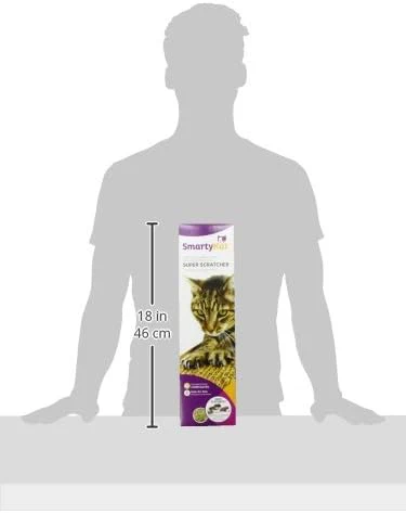 SmartyKat Super Scratcher Corrugated Cat Scratcher, Catnip Infusion Technology - Brown, Single Wide - Image 2