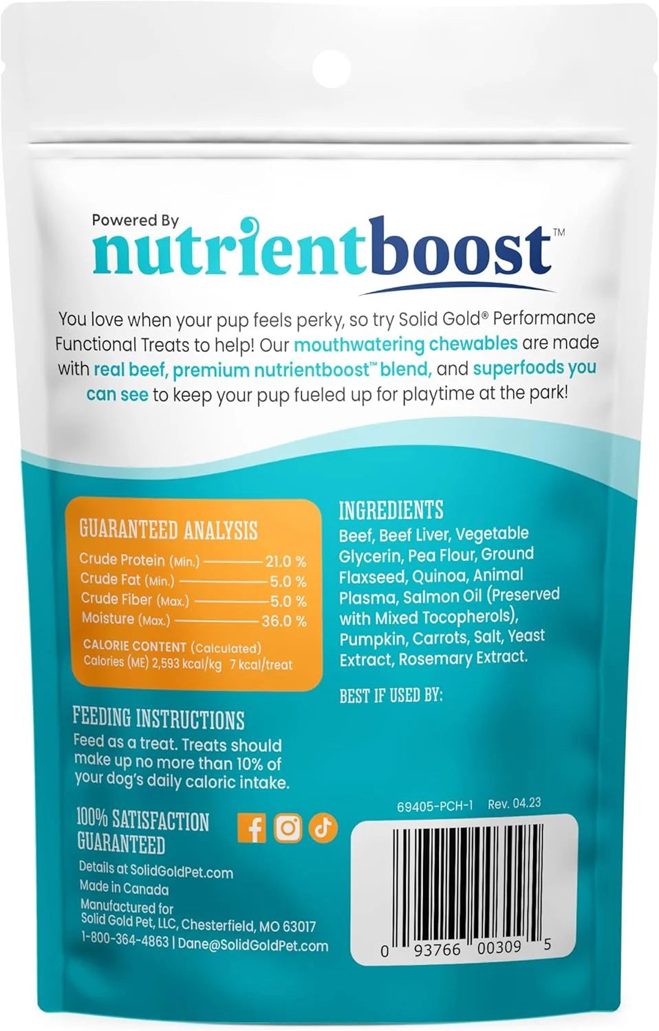 Solid Gold Healthy Dog Treats - Functional Treats for Training + Gut Health - Beef with Salmon Oil Healthy Training Treats for Dogs 5.2-oz - Image 8