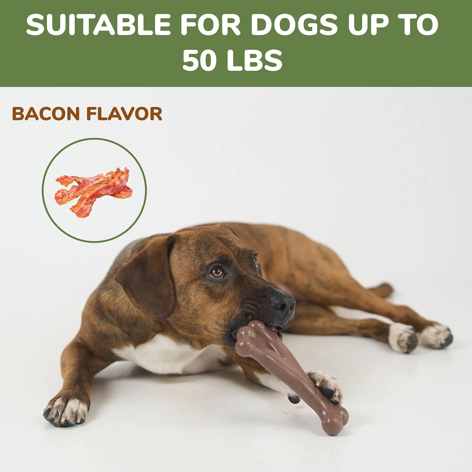 SPOT Bam-Bones Wishbone - Made with Strong Bamboo Fiber, Durable Long Lasting Dog Chew for Light to Moderate Chewers, Great Toy for Adult Dogs & Teething Puppies Under 50lbs, Bacon Flavor - Image 6