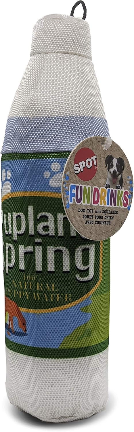 SPOT by Ethical Products Fun Drinks Dog Toys - The Whimsical Dog Toy with Squeaker for All Dogs - Chew Plush and Squeak Dog Toy Small and Large Breeds - Interactive Toy for Dogs - Pupland Springs - Image 2
