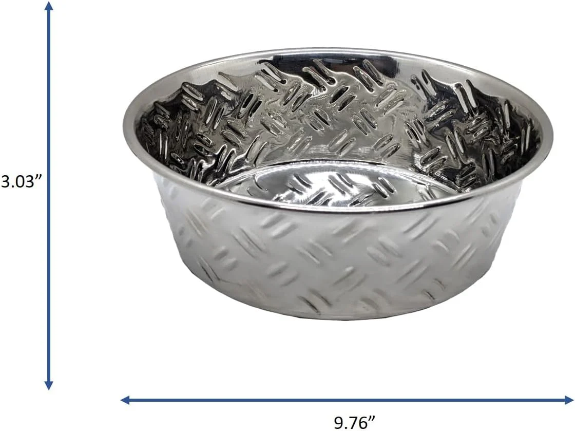 SPOT by Ethical Products - Non Slip Stainless Steel Dog Bowl Durable Dog Food and Water Pet Dish - Dishwasher Safe – Criss-Cross Style - Multiple Sizes - Puppy Bowl Dog Bowl Cat Dish - 3QT / 12 Cups - Image 2