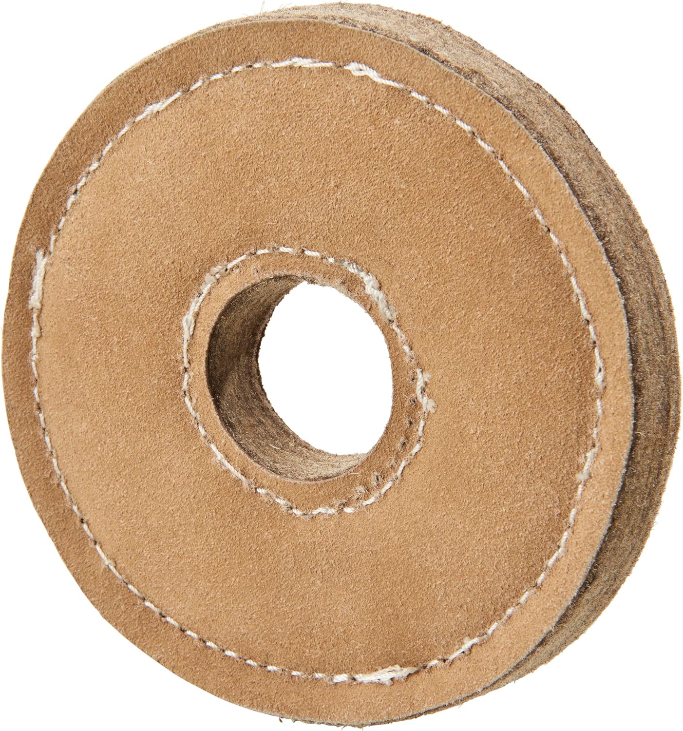 SPOT Dura-Fused Chunkies Ring - All Natural Leather and Felt Dog Toy - No Squeak, No Fluff, Durable, Extra Thick Dog Chew Toy for Aggressive Chewers, Great for Adult Dogs and Teething Puppies, 6in - Image 2