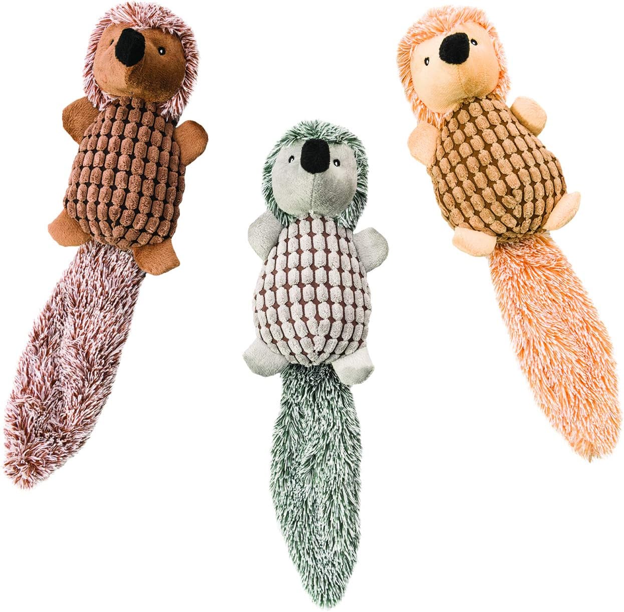 SPOT Ethical Pets 16" Assorted Long Tail Hedgehog Plush Dog Toy for Dog - Image 3