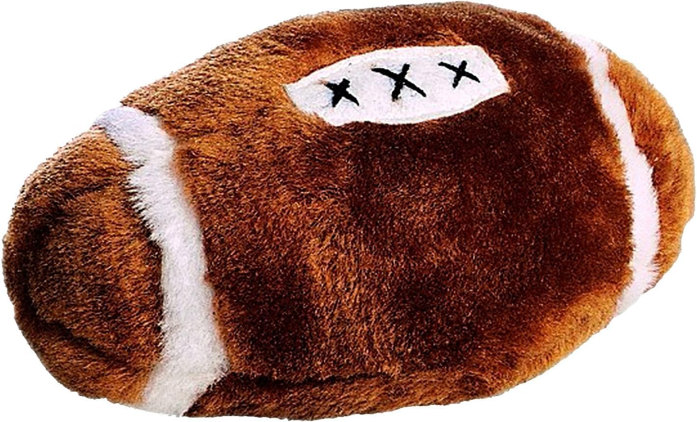 SPOT Plush Football Dog Toy with Squeaker | Soft, Plush Fabric Football Squeak Toy for Small and Large Dog Breeds | Fetch Toy for Throwing and Chasing | 4.5" - Image 2
