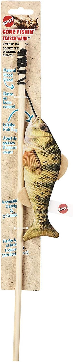 SPOT Gone Fishin' Teaser Wand Cat Toy with Catnip Assorted Figures - Image 3