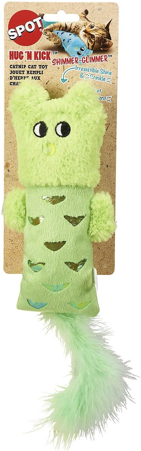 SPOT Hug'n Kick Shimmer Glimmer Cat Toy with Catnip Assorted Figures - Image 2