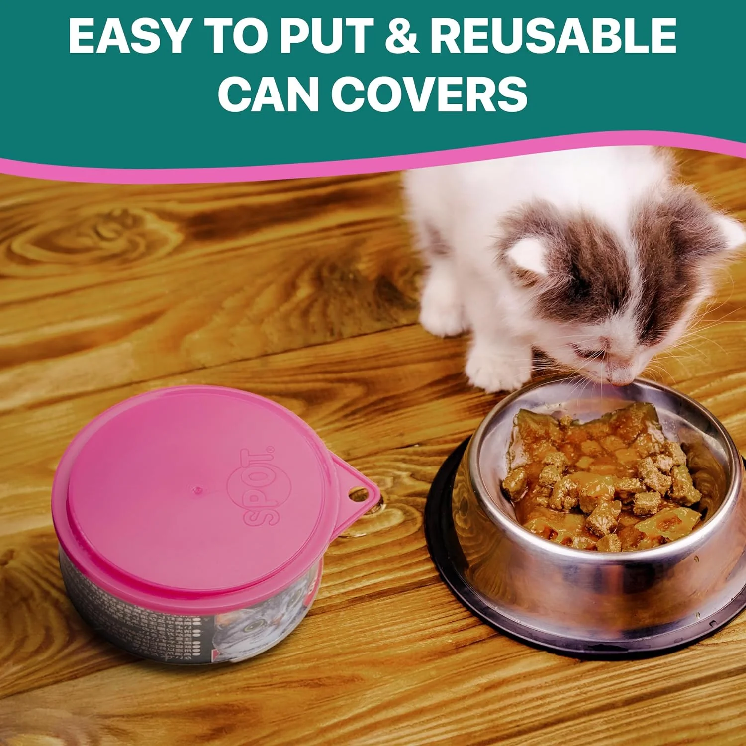 SPOT Pet Food Can Covers - Reusable Cat Food Wet Lid, Dog Food Can Covers Lids 3pk - Image 2