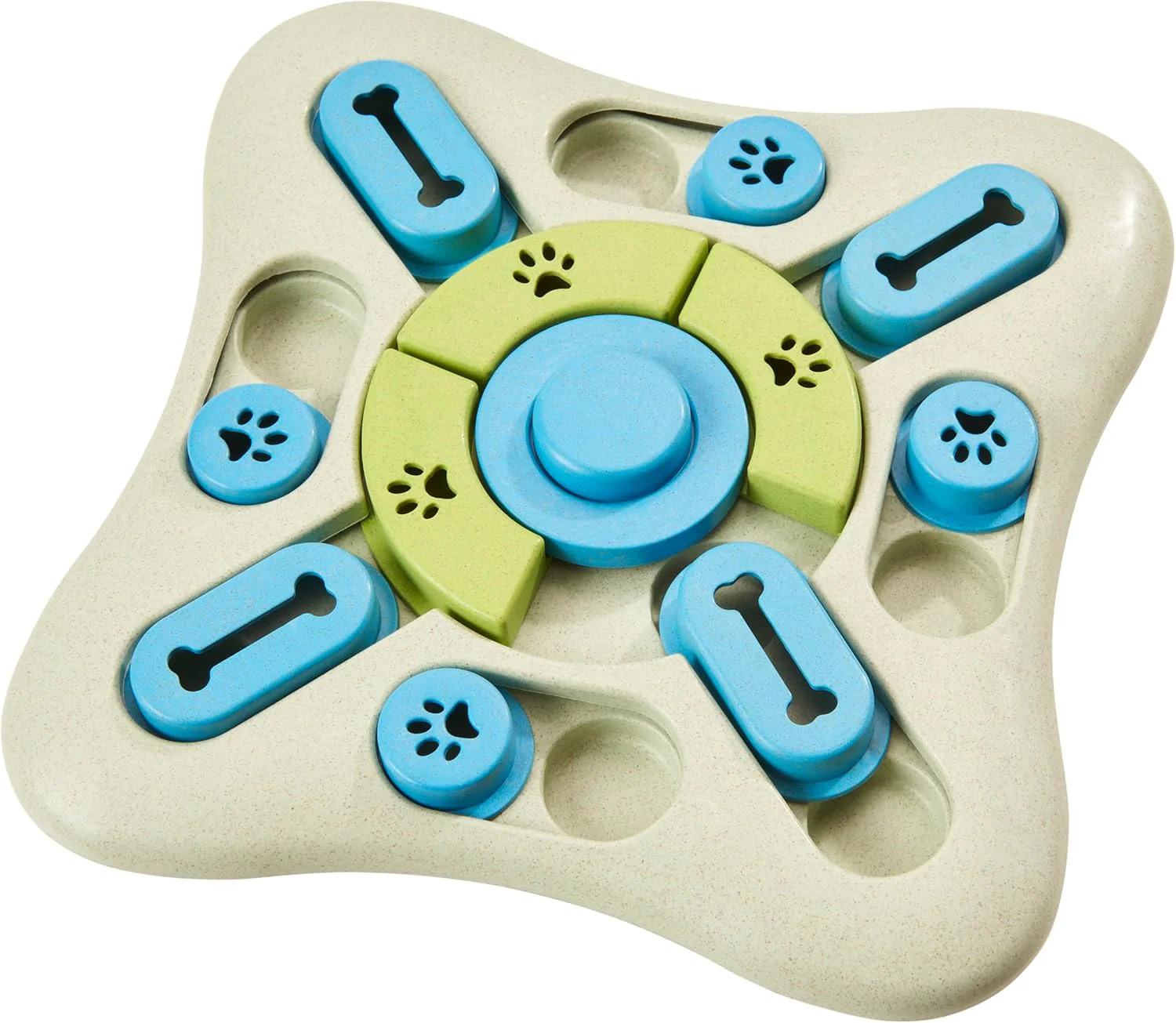 SPOT Seek A Treat Slide' N Turn Puzzle -Interactive Dog Puzzle Toy for Small, Medium & Large Smart Dogs and Cats, Squeaky, Enrichment and Mentally Stimulating Toy for Training and Boredom Buster - Image 2