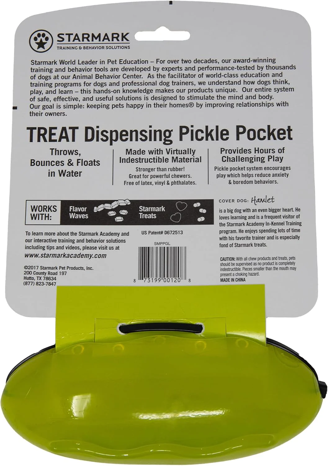 Starmark Treat Dispensing Pickle Pocket for Dogs - Image 2