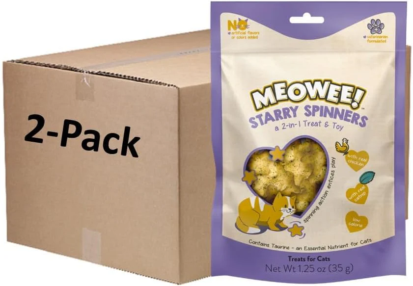 Starry Spinners Cat Treat, 2-in-1 Treat & Toy Made with Real Chicken, Chicken Liver & Catnip, Encourages Playfulness & Low Calorie - Image 2