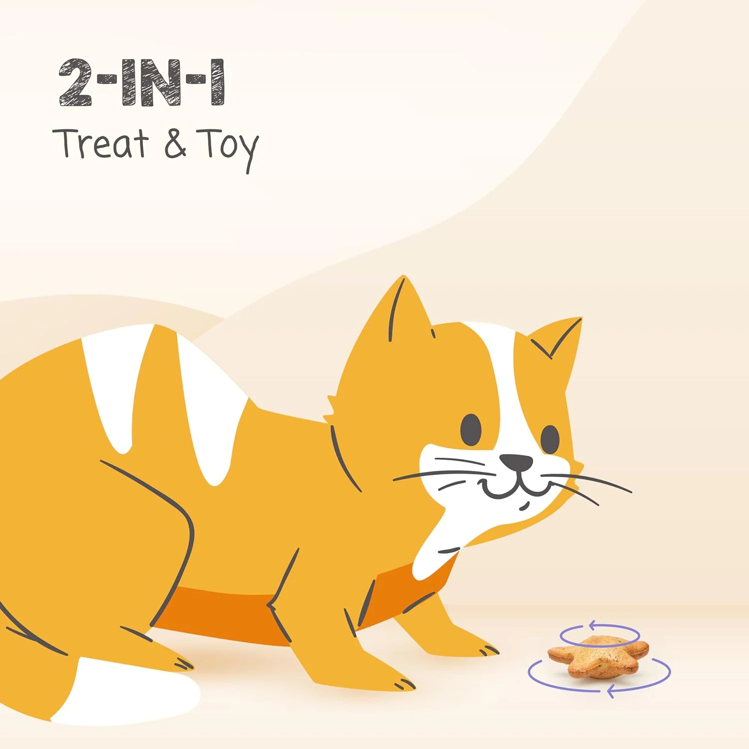 Starry Spinners Cat Treat, 2-in-1 Treat & Toy Made with Real Chicken, Chicken Liver & Catnip, Encourages Playfulness & Low Calorie - Image 4