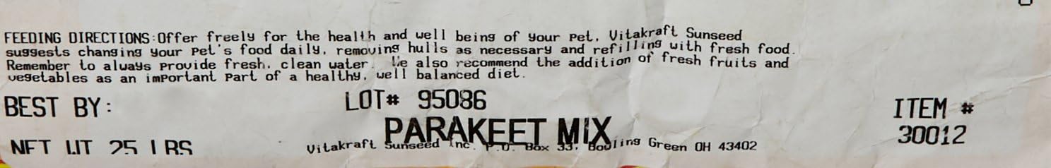 Sun Seed Company Bss30012 Economical Mix Parakeet Food, 25-Pound - Image 3