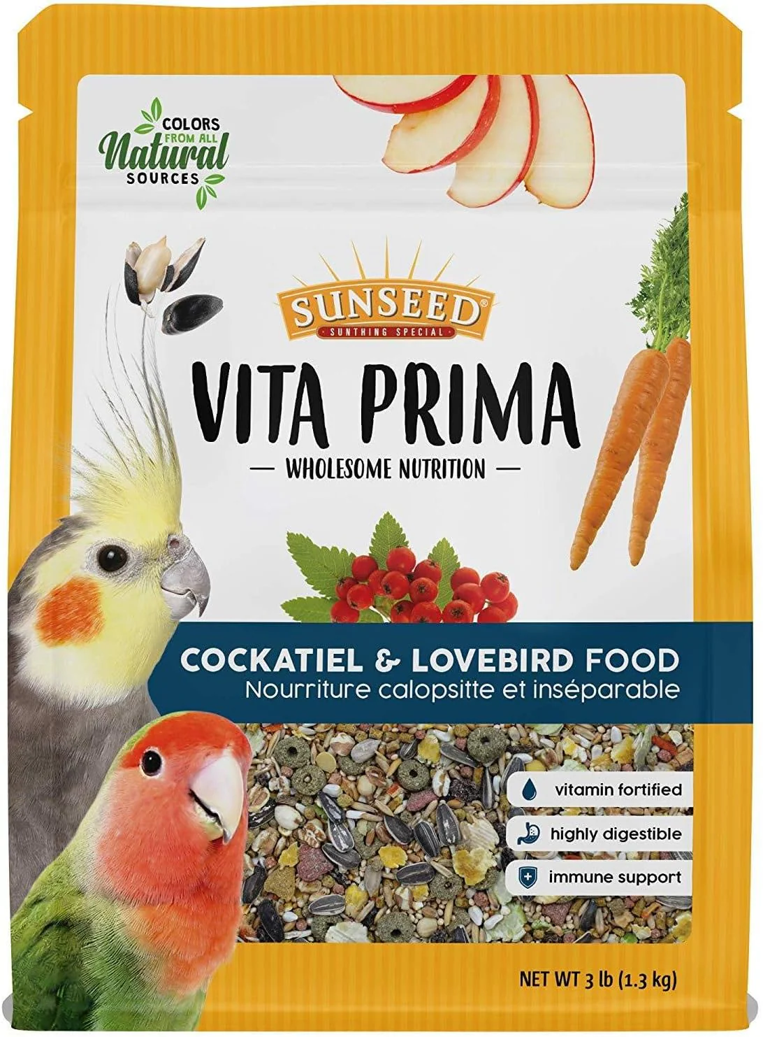 Sunseed Vita Prima Wholesome Nutrition Bird Food Parrot 3 Lb - Image 2