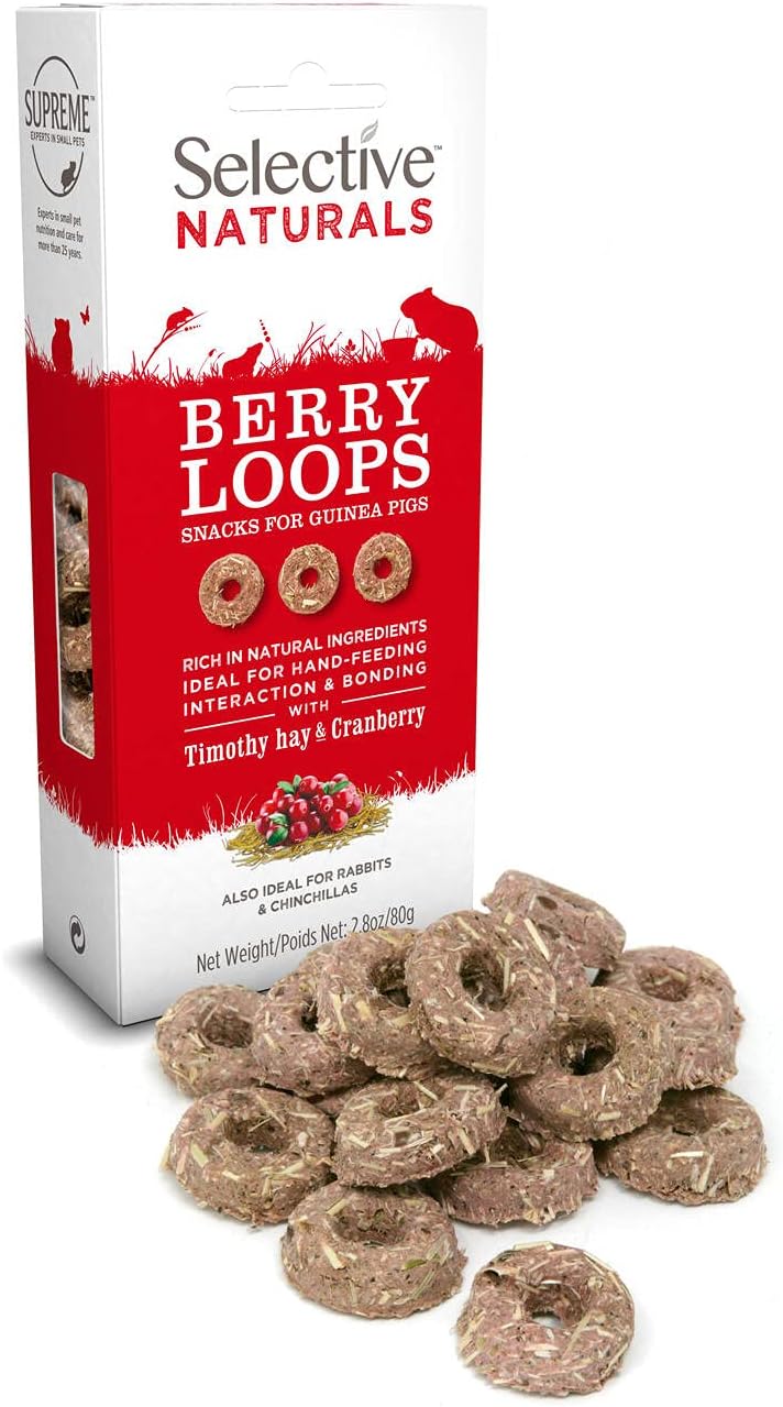 Supreme Science Selective Naturals Berry Loops with Timothy Hay & Cranberry for Guinea Pigs, 2.8 oz. - Image 3