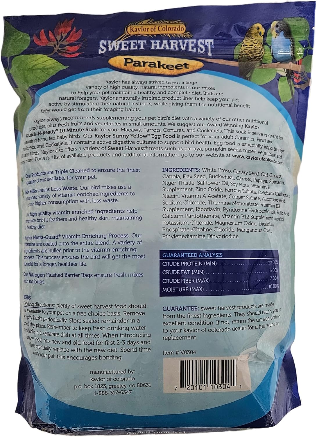 Sweet Harvest Kaylor-Made Parakeet Food - Image 4